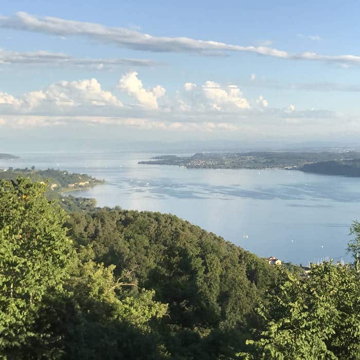 Blick von Aussichtspunkt Haldenhof auf den Bodensee